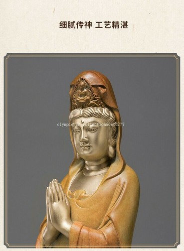 12'' bronze Crafts home decoration a buddism godness Guanyin Avalokitesvara - Picture 11 of 12