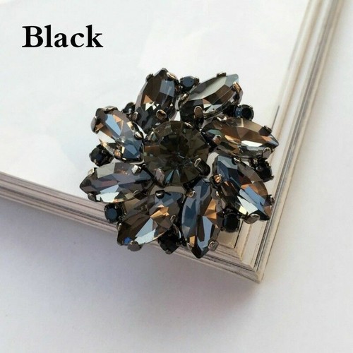 A Pair Rhinestone Crystal Accessory Costume Decor Sewing Coat Button Chic Crafts - Picture 7 of 13