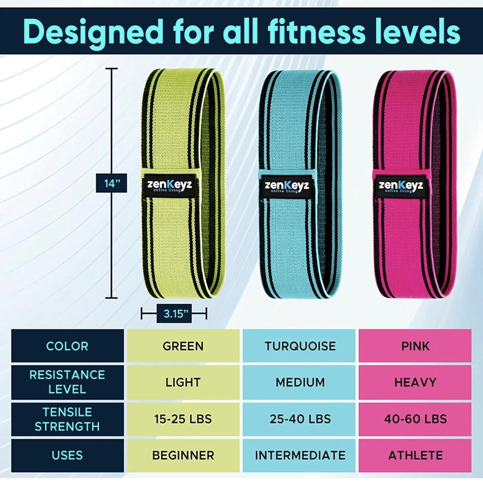 Conjunto de bandas de resistencia para cadera pierna botín bandas ejercicio yoga fitness bucle entrenamiento Foto 3 de 4