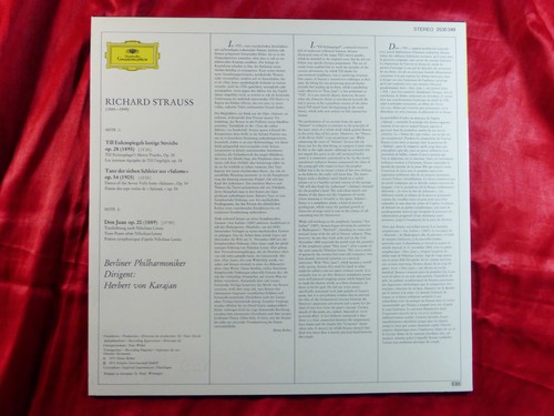 RICHARD STRAUSS DON JUAN TILL EULENSPIEGELS LUSTIGE STREICHE KARAJAN BERLINER - Imagen 2 de 2
