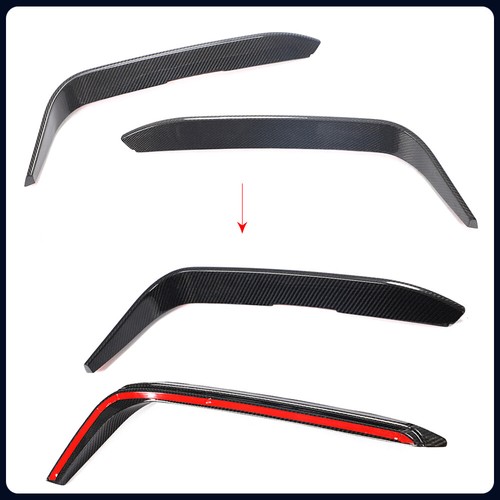 Real Carbon Front Bumper Splitters Canard Fin For Alfa Romeo Giulia Sport 16-21 - Picture 11 of 14