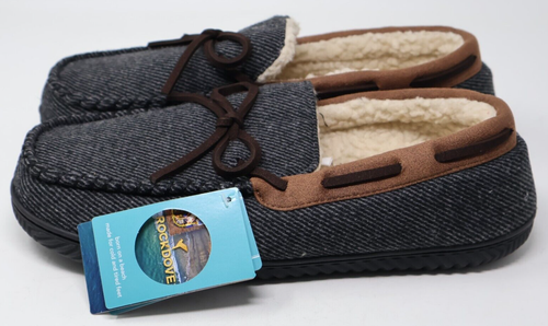 RockDove Men's Samuel Faux Shearling Moccasin Slipper Size 11 NWT - Picture 5 of 15
