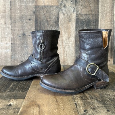 Fiorentini Baker Side Zip Ankle Brown Boots Womens EUR 35 US