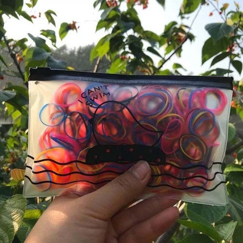 500 PIEZAS Diadema de Goma Elástica Cuerda para el Cabello Mujer Color Sólido - Imagen 3 de 4