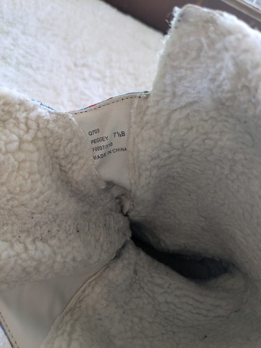 Coach Peggey C Signature Logo Fur Shearling Winter Boots Women's 7.5B White Q703 - Picture 3 of 11