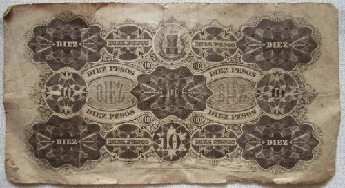 10 pesos Banco Provincial de Córdoba 1881 (Resealed 1885) - Argentina (Scarce) - Picture 3 of 3