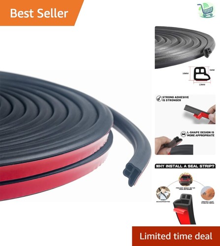 Universal 33ft Car Door Rubber Seal with Easy Installation for Noise Reduction - Picture 1 of 10