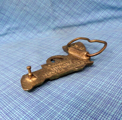 Revolver Pistol Belt Buckle 3D Cut Out Brass Gun Vtg 80s Aminco Taiwan .SHY741 - Picture 6 of 7