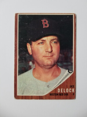 IKE DELOCK 1962 TOPPS BASEBALL CARD #201 BOSTON RED SOX