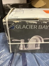 Glacier Bay Gable 4" Centerset 2-Handle Mid-Arc Bathroom Brushed Nickel NEW 