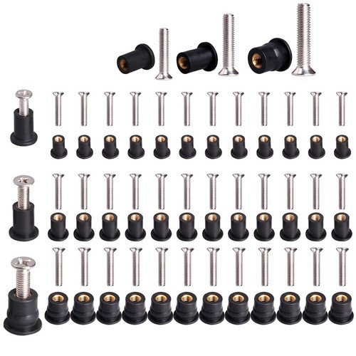 36 Pairs /M5/M6 Neoprene Well Nuts with Stainless Steel Screw Rubber Well5978
