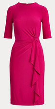 LAUREN RALPH LAUREN Twisted-Knot Jersey Dress Size 6