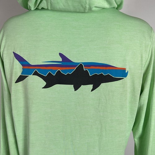 Patagonia Women Green Long Sleeve Shirt W/Hood - XS Moisture Wicking Fishing - Picture 7 of 11