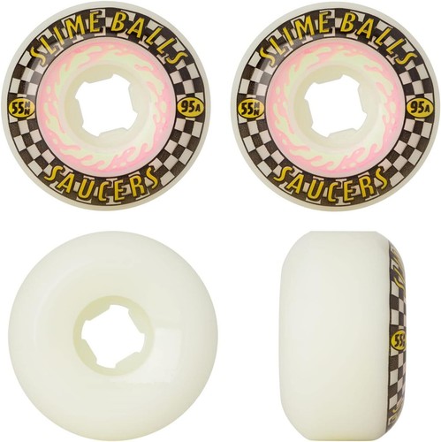 Skateboard Wheels 55mm Saucers 95A White