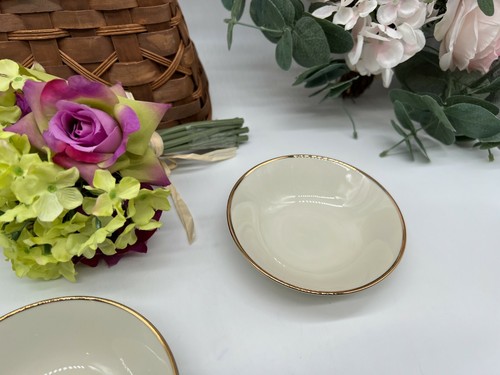 "Tazón de fruta/salsa Johann Haviland China Bavaria 4 elegancia banda de oro marfil 4 7/8" - Imagen 3 de 11