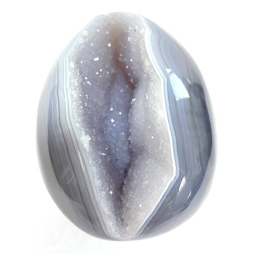 Gray Agate Geode Sphere Crystal Ball Reiki Healing Energy Decoration,420g - Picture 2 of 9