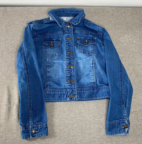 Per Se Denim Jean Jacket Women's Medium Blue Casual Pockets - Picture 4 of 11