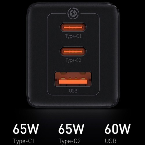 Baseus GaN3 Pro caricabatteria 65W PD3.0 QC4 per Asus ROG Phone 6D Ultimate GP3G - Picture 10 of 10