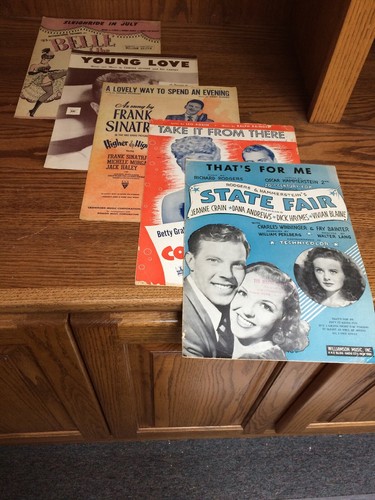 Vintage Sheet Music - Lot Of 5 - Picture 1 of 6