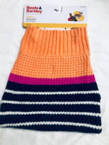 Dog and Cat Colorblock Sweater Size XS Boots & Barkley Pet Sweater Brand New - Picture 5 of 6