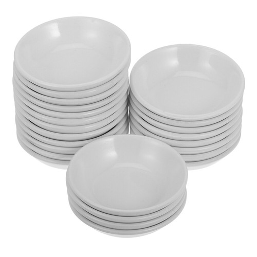 24 Pcs Round Ceramic Cups White Dipping Seasoning Dish Mini Condiments Sauce - Picture 8 of 12