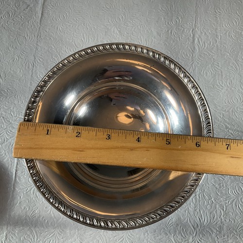 Sterling Silver Compote Repousse 307g Footed Pedestal Weighted Candy Dish 1839 - 第 4/11 張圖片