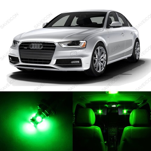 18 x Green LED Interior Light Package For 2009 - 2016 Audi A4 S4 B8 + PRY TOOL - Bild 1 von 6