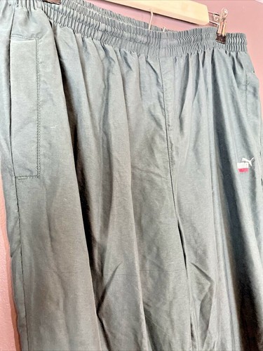 Joggers de nailon vintage Puma King verde sin forro para hombre talla grande - Imagen 3 de 8