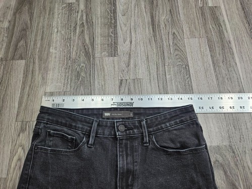 Levi Strauss & Co Womens Size 8 Short Mid Rise Skinny Black Grey Denim Jeans - Picture 9 of 13