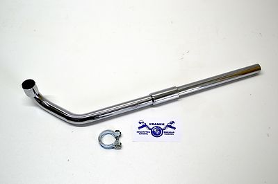 Rixe RS 50 KTM Pony Foxi Batavus DKW Condor Mofa Krümmer P2 links Chrom Steck