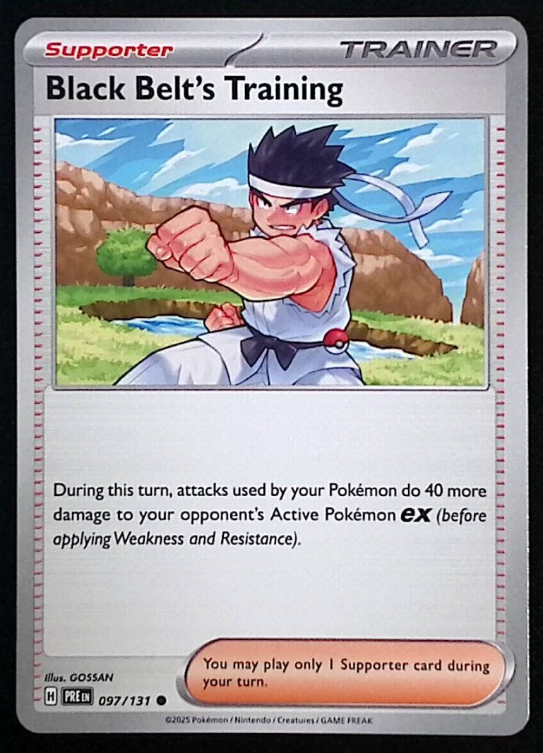 Black Belt's Training 97/131 - Pokemon Prismatic Evolutions - NM