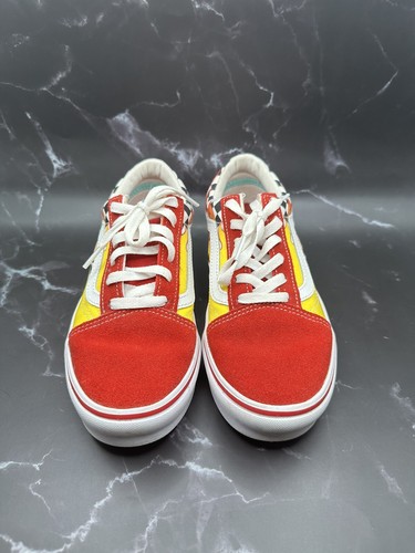 Vans Old Skools Red Flame Checkerboard U.S. Jr size 6 No Box - Picture 2 of 7