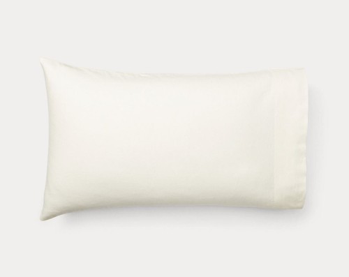 Ralph Lauren Franela Elegante Crema Juego De Dos Fundas De Almohada Algodón Talla King NUEVO RARO - Imagen 3 de 3