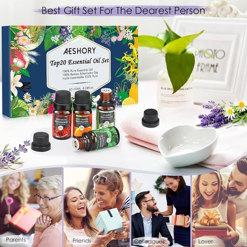 Elegant Gift Set of 20 Aromatherapy Oils - Natural Stress Relief Collection - Picture 8 of 15