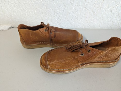 Clarks Originals Tan Pebble Leather Seam Trek Rambler Shoes Men's 8 1/2 Medium - Picture 4 of 9