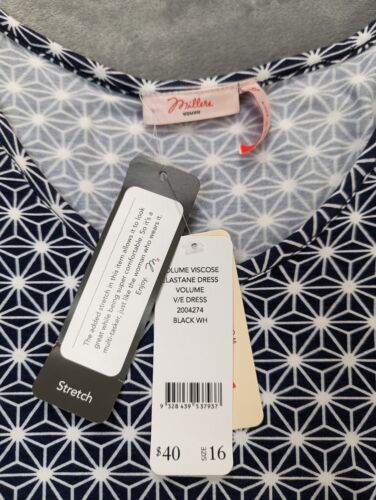Miller's Volume Viscose Elastane Dress Size 16 Black and White new with tags. - Picture 2 of 3