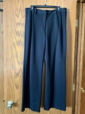 New Land's End Black Ponte Knit Dress Work Pant In Size 14