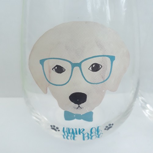 Stemmed Wine Glass Labrador Dog Slogan And Cat Glass Stemless - Picture 9 of 14