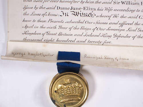 1825 Grant of Arms on Vellum – Sir William Adams – College of Arms Seals - Picture 5 of 20