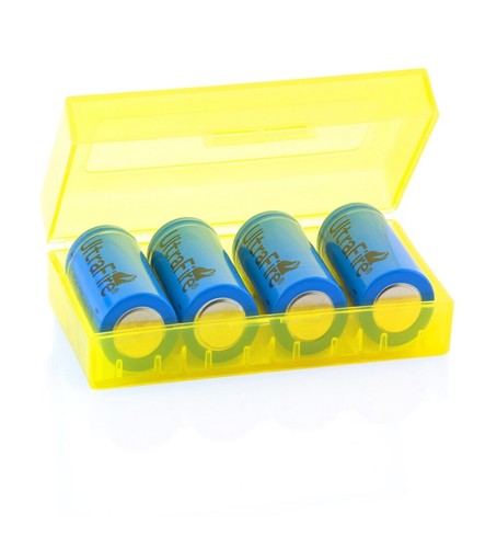 4x UltraFire 16340 Akku CR123A 1000mAh 3,6V Li-Ion Wiederaufladbar + Batteriebox - Picture 2 of 3
