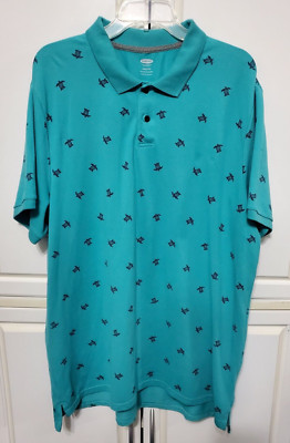 Old Navy Men Polo Shirt XXL Extra Extra Large Green Sea Turtles Bondi Beach B-10