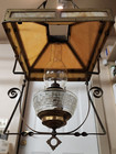 Antique Slag glass oil light — photo 4