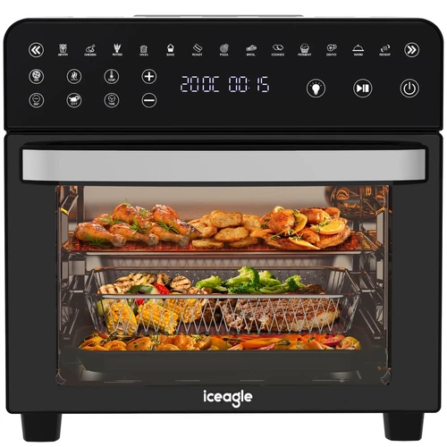 iceagle Heißluftfritteuse KDF-1502D Heißluftfritteuse 15L Heißluftbackofen