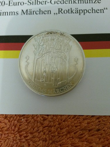 Gedenkmünze 20 Euro Silber 925 2016 200 Jahre Grimms Märchen Rotkäppchen - Bild 3 von 6