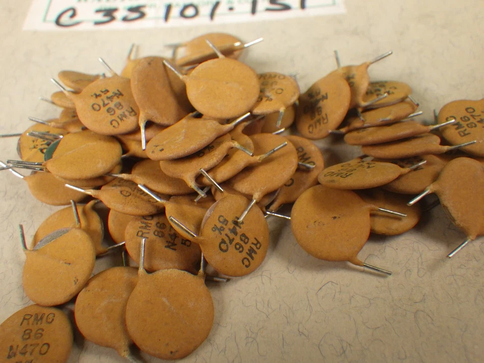 NOS 复古电子盒 批量 4000 个薄膜电容器 RMC 光盘 86 N470 5% — 第 4/4 张图片