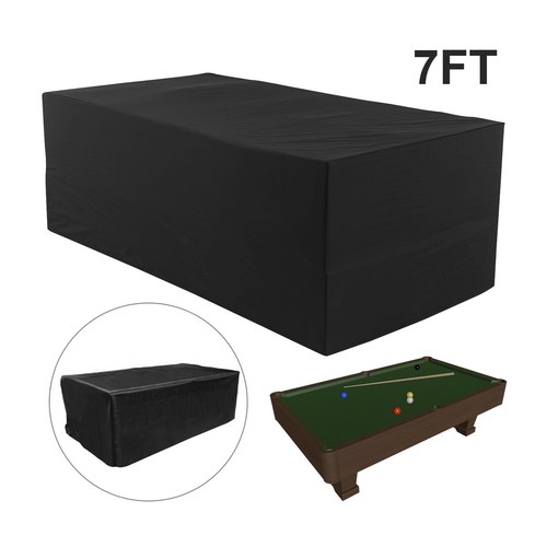 7ft Pool Snooker Billiard Table Cover Polyester Waterproof Dust Cap Outdoor - Picture 1 of 6