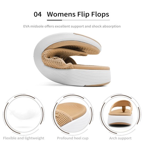Women Arch Support Soft Cushion Flip Flops Thong Sandals Slippers Shoes 5-11 - Picture 34 of 39
