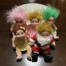 5 TY Beanie Kids Plush 10 Stuffed Doll Toys Lovey W/Tags Clothes Gear VTG