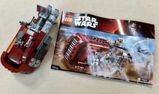 LEGO Star Wars Rey's Speeder # 75099 ~ Incomplete