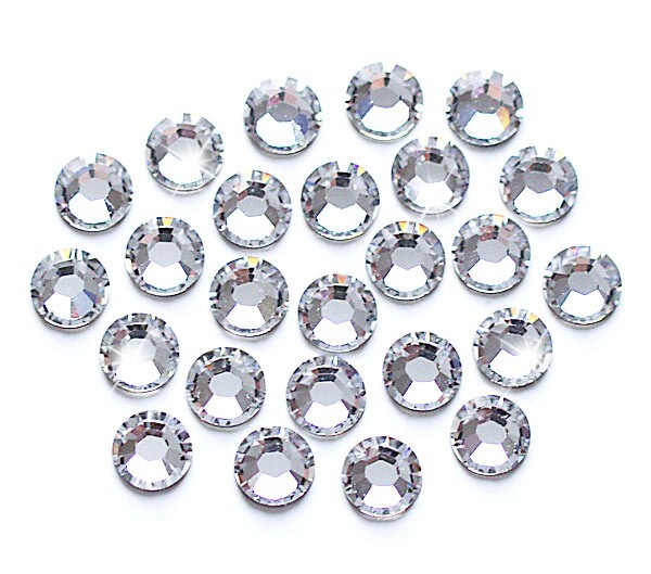 25 Stück Swarovski Kristalle 2058, Crystal, SS10 (Strass-Steine zum Aufkleben)